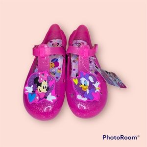 Girls Disney Minnie Mouse & Daphne Duck Jelly Shoes Size 12 NWT